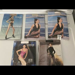 Wolford Lot Of 5  4 Medium 1 Large Pantyhose